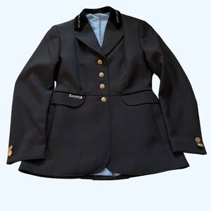 Elegant Equestrian Riding Show Jacket Black Women's Competition Coat 10R